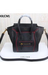 Celine Luggage Nano Tote Bag Original Leather CLY33081S Black VS08960