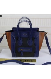 Celine Luggage Nano Tote Bag Original Leather CLY33081S Royal VS09455