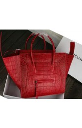 Celine Luggage Phantom Bag Croco Leather Ci3341 Red VS00547