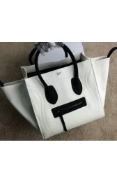 Celine Luggage Phantom Bag FABRIC 99015 White VS04383