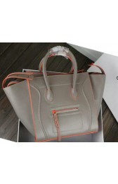 Celine Luggage Phantom Bag Gey Smooth Leather with Orange Trim Ci3341 VS05776