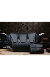 Celine Luggage Phantom Original Calfskin Leather Bags 3052 in Black with a Clutch Bag YD VS03736