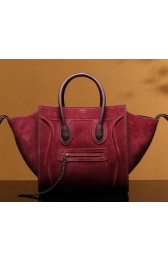 Celine Luggage Phantom Shopper Bags Nubuck Leather CL3341 Maroon VS08199