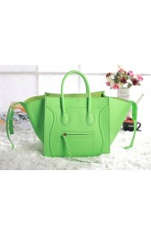 Celine Luggage Phantom Square Tote Bag 3341 in Green VS08542