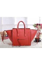 Celine Luggage Phantom Square Tote Bag 3341 in Orange Clemence Leather VS08141