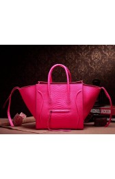 Celine Luggage Phantom Square Tote Bag 3341 in Peach Snake Leather YD VS07564