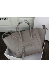 Celine Luggage Phantom Tote Bag Ferrari Leather 3341 Grey VS05784