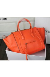 Celine Luggage Phantom Tote Bag Grainy Leather 3341 Orange VS05833