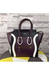 Celine Micro Luggage Tote Bag Original Leather C164173 Brown&Black VS04156