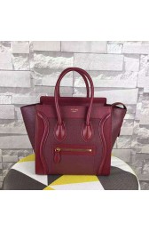 Celine Micro Luggage Tote Bag Original Leather C164173 Burgundy VS00639