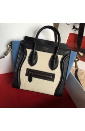 Celine Nano Luggage Beige&Blue Original Leather CL112510 VS06237