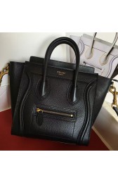Celine Nano Luggage Original Leather Black CL180910 VS00356