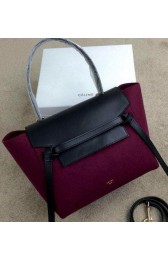 Celine Small Belt Bag Original Flannelette CLT98311S Rose&Black VS00269