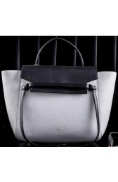 Celine Small Belt Bag Original Leather CLT3346S White&Black VS03480