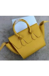 Celine Tie Nano Top Handle Bag Grain Leather 98313 Yellow VS00981