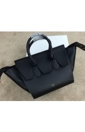 Celine Tie Nano Top Handle Bag Grainy Leather 98313 Black VS02457