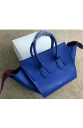 Celine Tie Nano Top Handle Bag Smooth Leather 98313 Blue VS03528