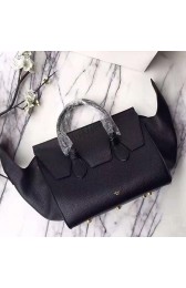 Celine Tie Top Handle Bag Black Original Leather C010701 VS09679