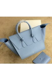 Celine Tie Top Handle Bag Original Leather 98314 SkyBlue VS01788