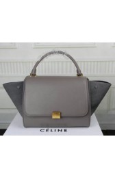 Celine Trapeze Bag Suede Leather C3342 Grey VS03937