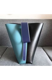 Celine Twisted Cabas Green and Black Smooth Calfskin C14041 VS00365