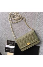 Chanel Caviar WOC Chain Wallet Green A80287 VS07114
