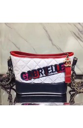 Chanel Chanel's Gabrielle Small Hobo Bag White & Navy Blue A91810 VS01205