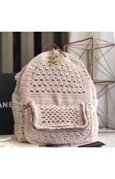 Chanel Crochet Braid Backpack White A93681 VS04725