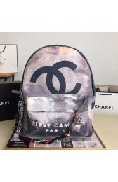 Chanel Graffiti Printed Canvas Backpack Grey A56060 VS06806