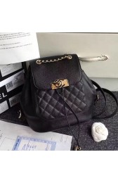 Chanel Grained Calfskin Backpack Black A93749 VS08053