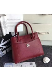 Chanel Grained Calfskin Large Shopping Bag Burgundy A69929 VS00151