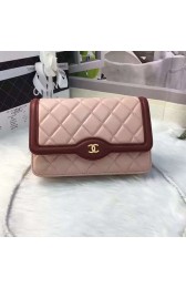 Chanel Lambskin Mini Chain Purse Light Pink A81023 VS06505