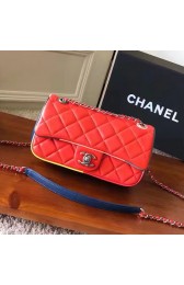 Chanel Red Multicolor Lambskin Resin Small Flap Bag A150301 VS02867