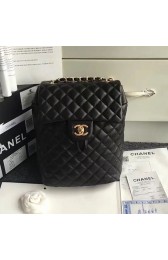 Chanel Urban Spirit Quilted Lambskin Backpack Black Gold Hardware 170302 VS04228