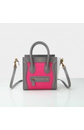Cheap Celine Luggage Nano Bag Original Leather CL88029 Rose&White&Grey VS07569
