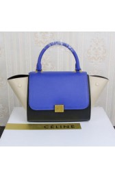 Cheap Celine mini Trapeze Bag Original Original Leather CT3345 Blue&Black&OffWhite VS02946