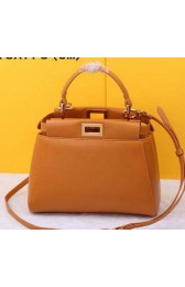 Cheap Fendi mini Peekaboo Bag Sheepskin Leather F520885 Wheat VS01494