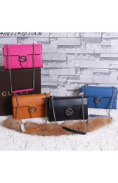 Cheap Knockoff Gucci Interlocking Leather Shoulder Bag 387604 VS07606