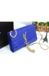 Cheap Knockoff YSL Monogramme Cross-body Shoulder Bag Croco Leather Y311218 Blue VS08289