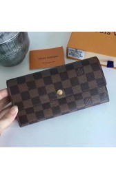 Cheap Louis Vuitton Damier Ebene Canvas Portefeiulle Sarah Long Wallet N61735 VS06714