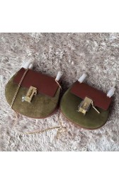 Chloe Drew Calf and Suede Shoulder Bag Green 151060 VS07220