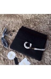 Chloe Faye Calf and Suede Shoulder Bag Black 161010 VS05440