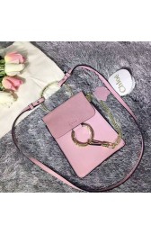 Chloe Faye Mini Suede Leather Crossbody Bag Pink 3S1229 VS01878