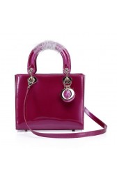 Christian Dior Patent Leather Mini Lady Dior Bag CD6325 Rosy VS07326