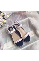 Christian Louboutin Calfskin Sandal Blue CL002 VS08321