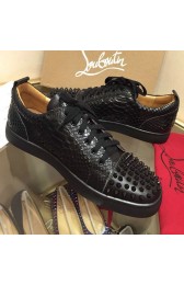 Christian Louboutin Gondolaclou Flat Black Python Print CL1230 VS01540