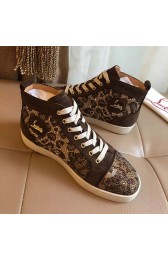 Christian Louboutin Louis Strass Flat Brown Leopard CL1250 VS07881