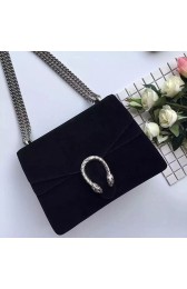 Copy Best Gucci Dionysus Large Suede Shoulder Bag Black 403348 VS07843