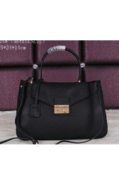 Copy Best Prada Grainy Leather Tote Bags BN8248 Black VS02006