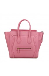 Copy Celine Luggage Mini Bag Original Leather CL88022 Pink VS08753